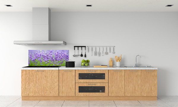 Rivestimento parete cucina con motivo lavanda
