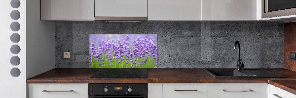Rivestimento parete cucina con motivo lavanda