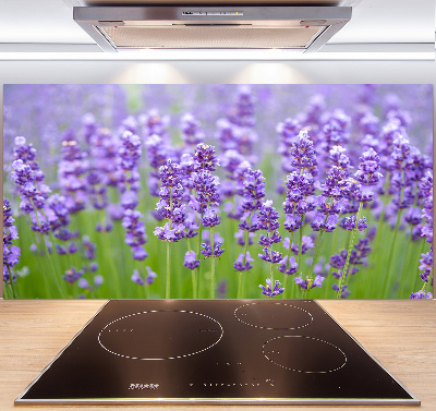 Rivestimento parete cucina con motivo lavanda