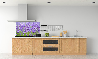 Rivestimento parete cucina con motivo lavanda