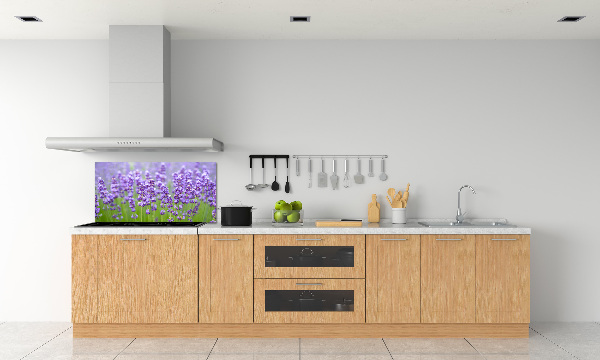 Rivestimento parete cucina con motivo lavanda