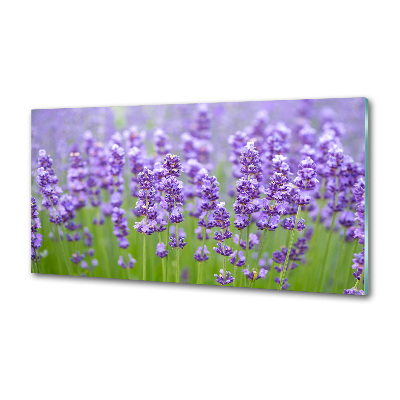 Rivestimento parete cucina con motivo lavanda