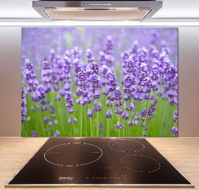 Rivestimento parete cucina con motivo lavanda