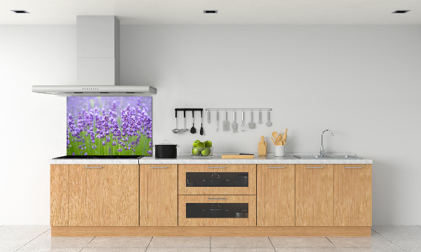 Rivestimento parete cucina con motivo lavanda