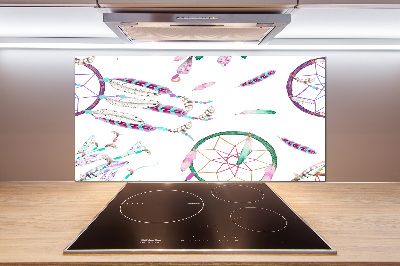 Pannello paraschizzi cucina con stampa a motivo acchiappasogni