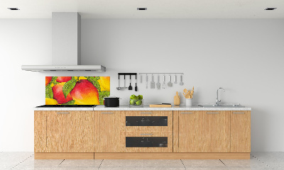 Rivestimento parete cucina con finitura in colore mango