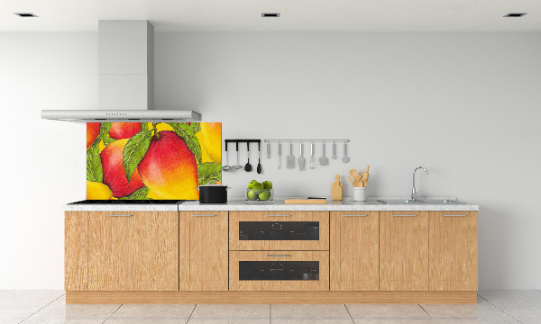 Rivestimento parete cucina con finitura in colore mango