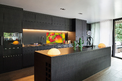 Rivestimento parete cucina con finitura in colore mango