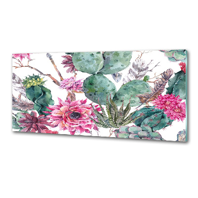 Rivestimento parete cucina con motivo cactus