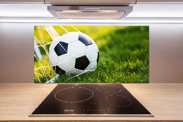 Rivestimento parete cucina con motivo decorativo raffigurante una palla in porta