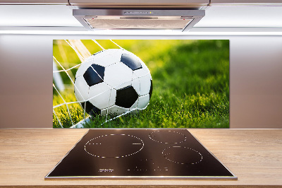 Rivestimento parete cucina con motivo decorativo raffigurante una palla in porta