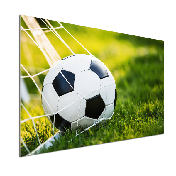 Rivestimento parete cucina con motivo decorativo raffigurante una palla in porta