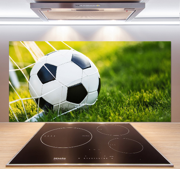 Rivestimento parete cucina con motivo decorativo raffigurante una palla in porta