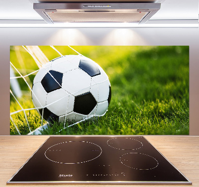 Rivestimento parete cucina con motivo decorativo raffigurante una palla in porta