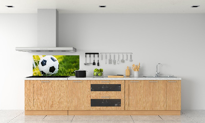 Rivestimento parete cucina con motivo decorativo raffigurante una palla in porta