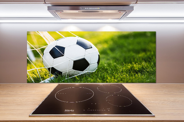 Rivestimento parete cucina con motivo decorativo raffigurante una palla in porta