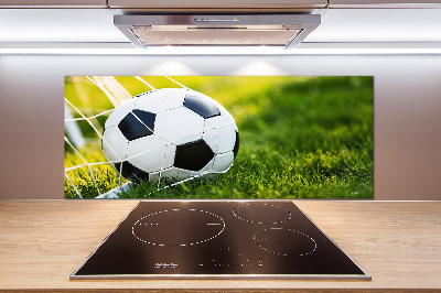 Rivestimento parete cucina con motivo decorativo raffigurante una palla in porta