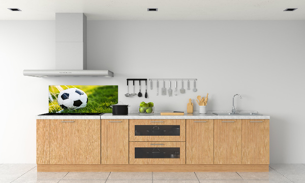 Rivestimento parete cucina con motivo decorativo raffigurante una palla in porta