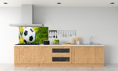 Rivestimento parete cucina con motivo decorativo raffigurante una palla in porta