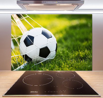 Rivestimento parete cucina con motivo decorativo raffigurante una palla in porta