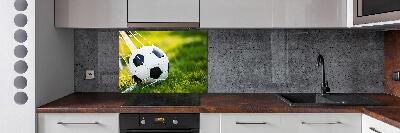 Rivestimento parete cucina con motivo decorativo raffigurante una palla in porta