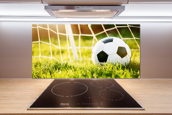 Pannello retrocucina con grafica «La palla è in porta»