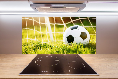 Pannello retrocucina con grafica «La palla è in porta»