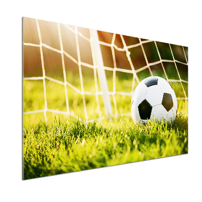 Pannello retrocucina con grafica «La palla è in porta»