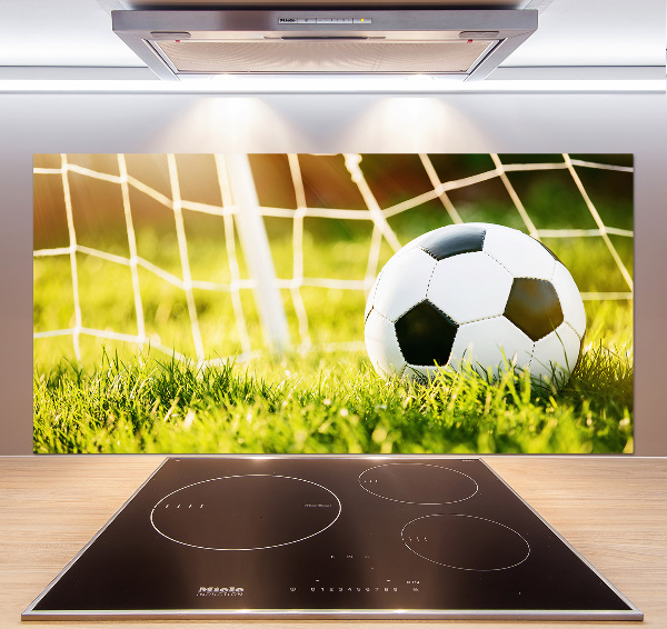 Pannello retrocucina con grafica «La palla è in porta»