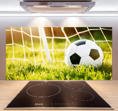 Pannello retrocucina con grafica «La palla è in porta»