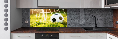 Pannello retrocucina con grafica «La palla è in porta»