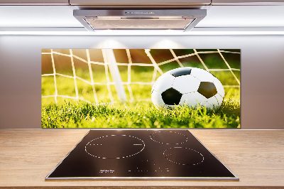 Pannello retrocucina con grafica «La palla è in porta»