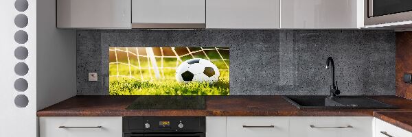 Pannello retrocucina con grafica «La palla è in porta»