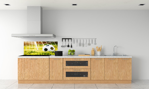 Pannello retrocucina con grafica «La palla è in porta»