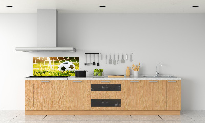 Pannello retrocucina con grafica «La palla è in porta»