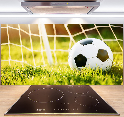 Pannello retrocucina con grafica «La palla è in porta»