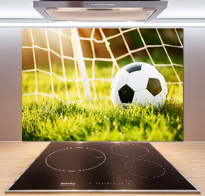 Pannello retrocucina con grafica «La palla è in porta»