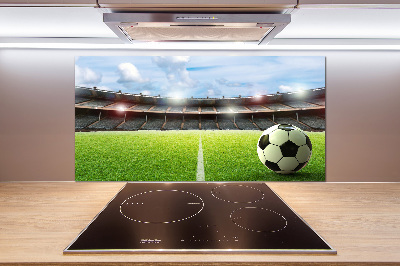 Pannello paraschizzi cucina con stampa «La palla sul campo»