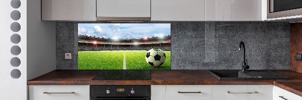 Pannello paraschizzi cucina con stampa «La palla sul campo»