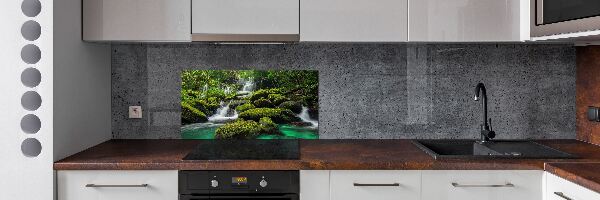 Pannello retrocucina con stampa Cascata nella foresta