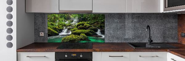 Pannello retrocucina con stampa Cascata nella foresta