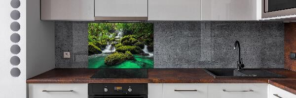 Pannello retrocucina con stampa Cascata nella foresta