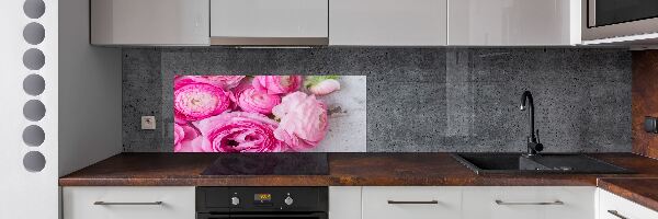 Rivestimento parete cucina con motivo di rose selvatiche