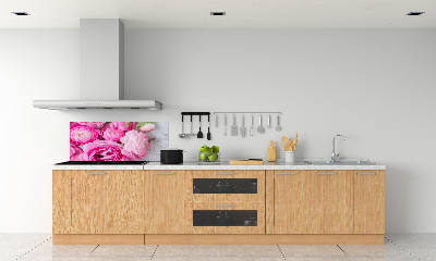 Rivestimento parete cucina con motivo di rose selvatiche