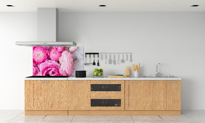 Rivestimento parete cucina con motivo di rose selvatiche