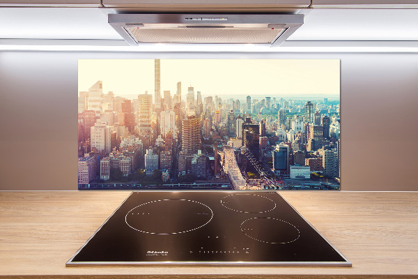 Pannello paraschizzi cucina con stampa con vista a volo d'uccello su New York