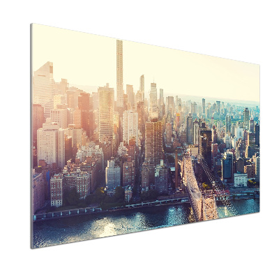 Pannello paraschizzi cucina con stampa con vista a volo d'uccello su New York