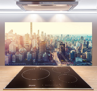 Pannello paraschizzi cucina con stampa con vista a volo d'uccello su New York