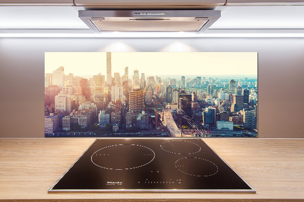 Pannello paraschizzi cucina con stampa con vista a volo d'uccello su New York