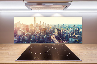 Pannello paraschizzi cucina con stampa con vista a volo d'uccello su New York